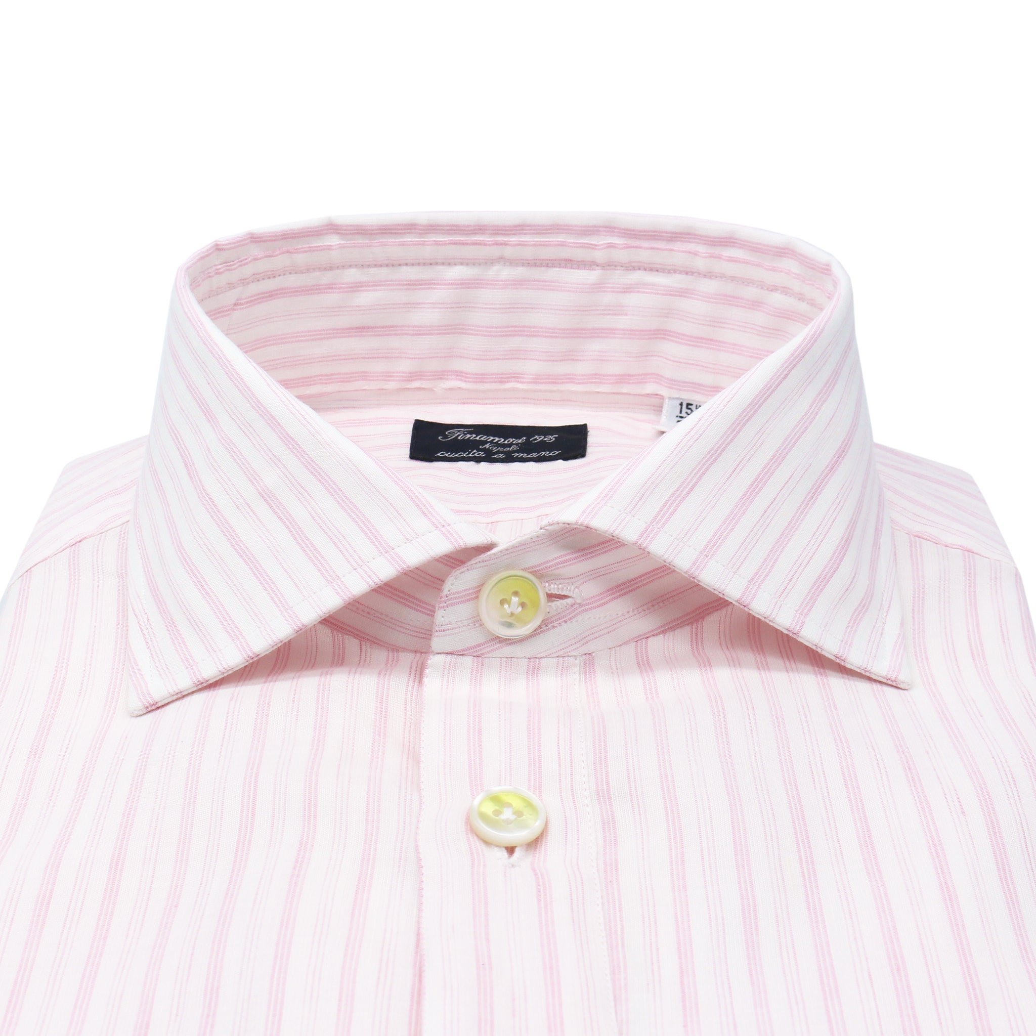 Classic regular PORTO pink striped polo shirt, with pocket Carlo Riva fabric