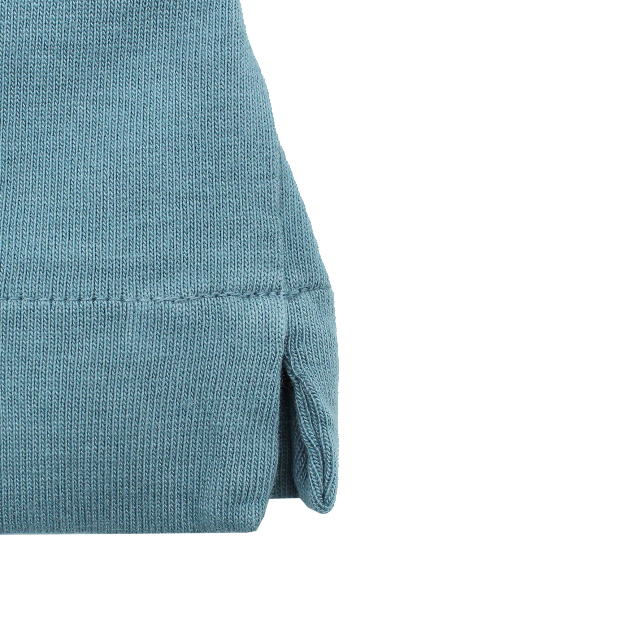 Turquoise garment dyed cotton T-shirt with Finamore 1925 logo