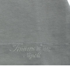 Gray garment dyed cotton T-shirt with Finamore 1925 logo