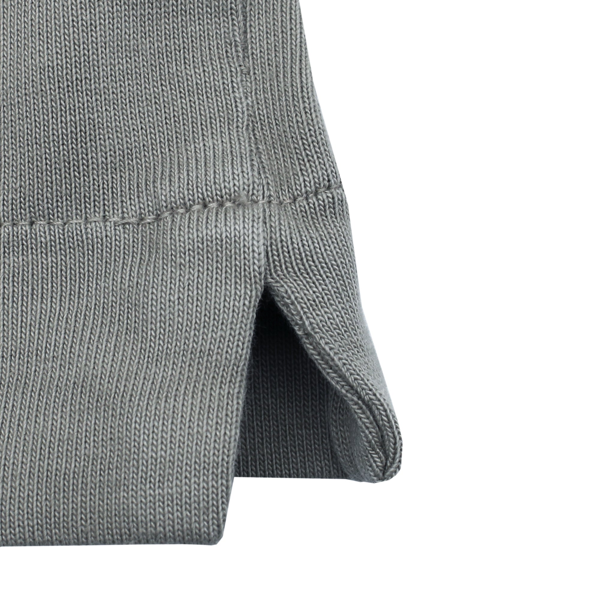 Gray garment dyed cotton T-shirt with Finamore 1925 logo