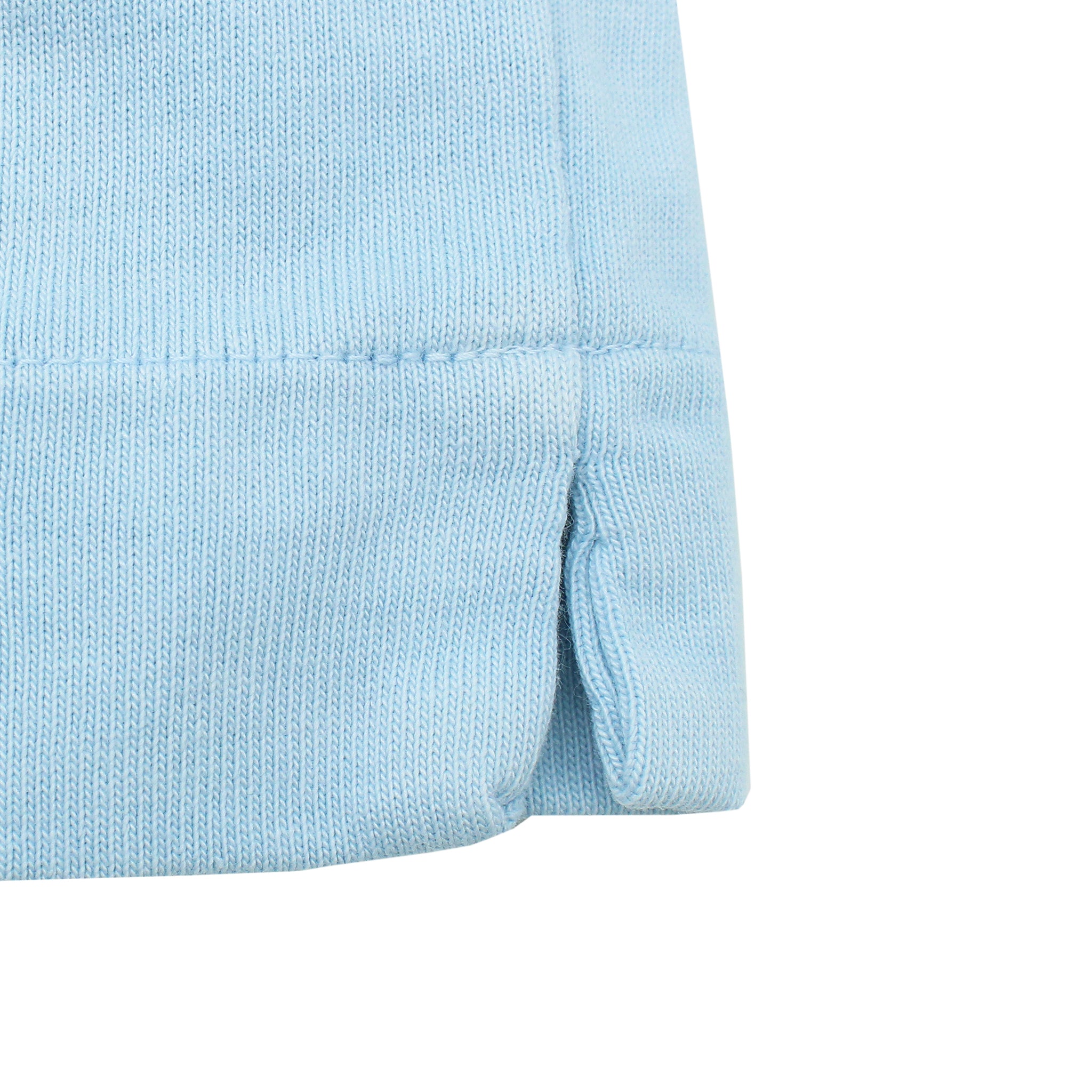 Light blu garment dyed cotton T-shirt with Finamore 1925 logo