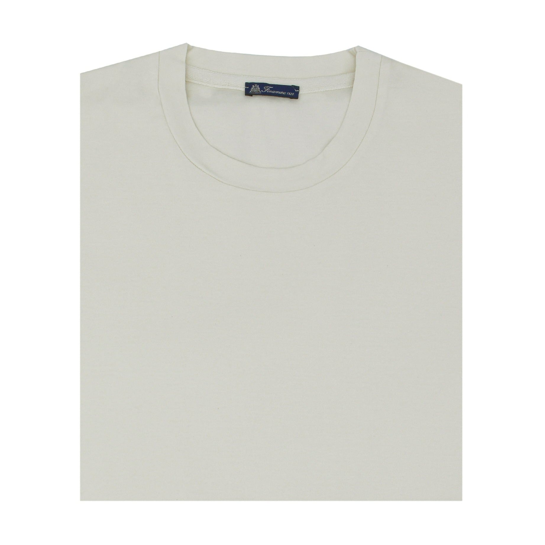 T-shirt bianco opaco in cotone Supima tinto in capo