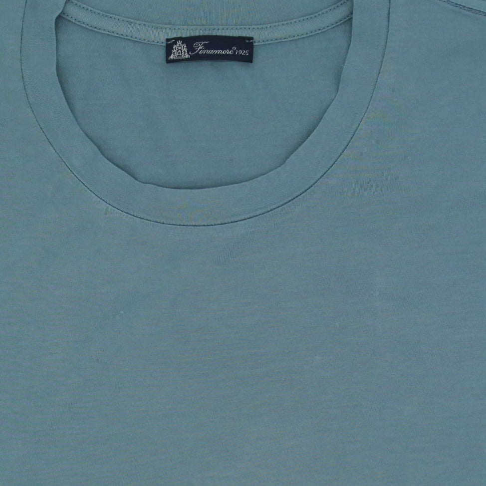 T-shirt colore carta da zucchero in cotone Supima tinto in capo