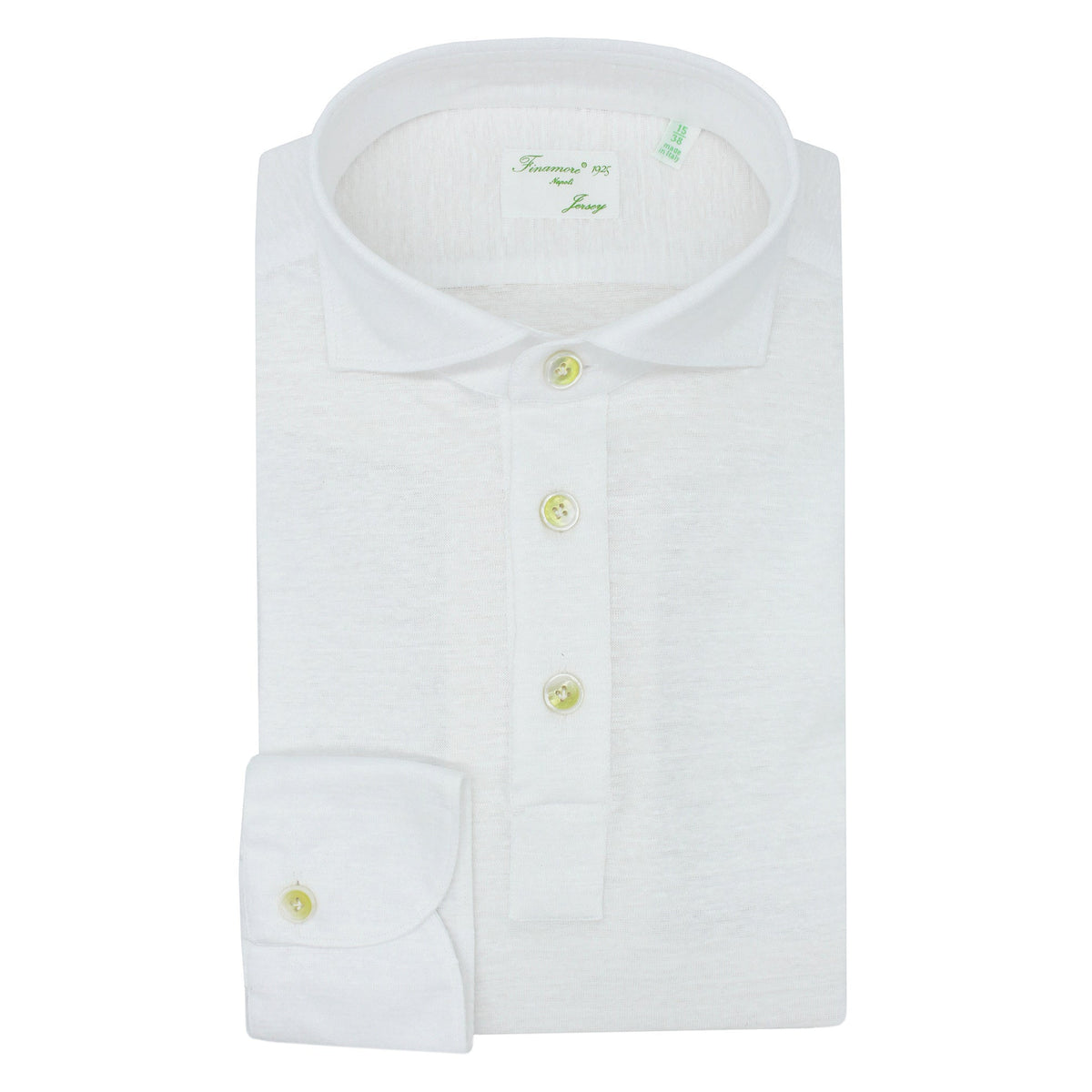 Polo shirt Finamore in white cotton jersey