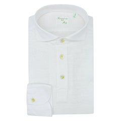 Polo shirt Finamore in white cotton jersey