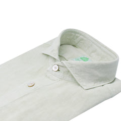 Salina straight waist sport shirt in linen. Long sleeves and front pocket