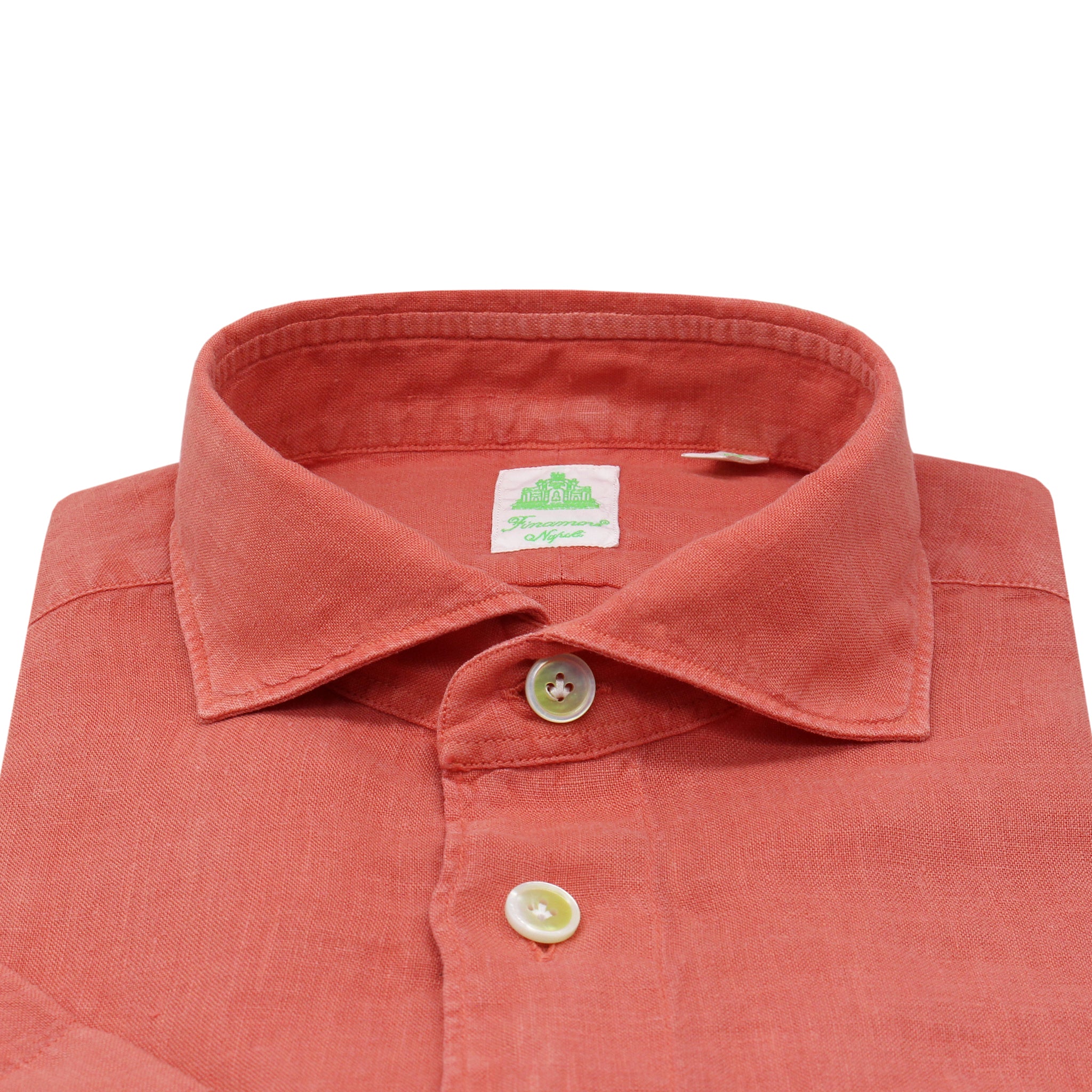 Camicia sportiva in lino Madison. Maniche corte e tasca frontale