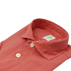Camicia sportiva in lino Madison. Maniche corte e tasca frontale
