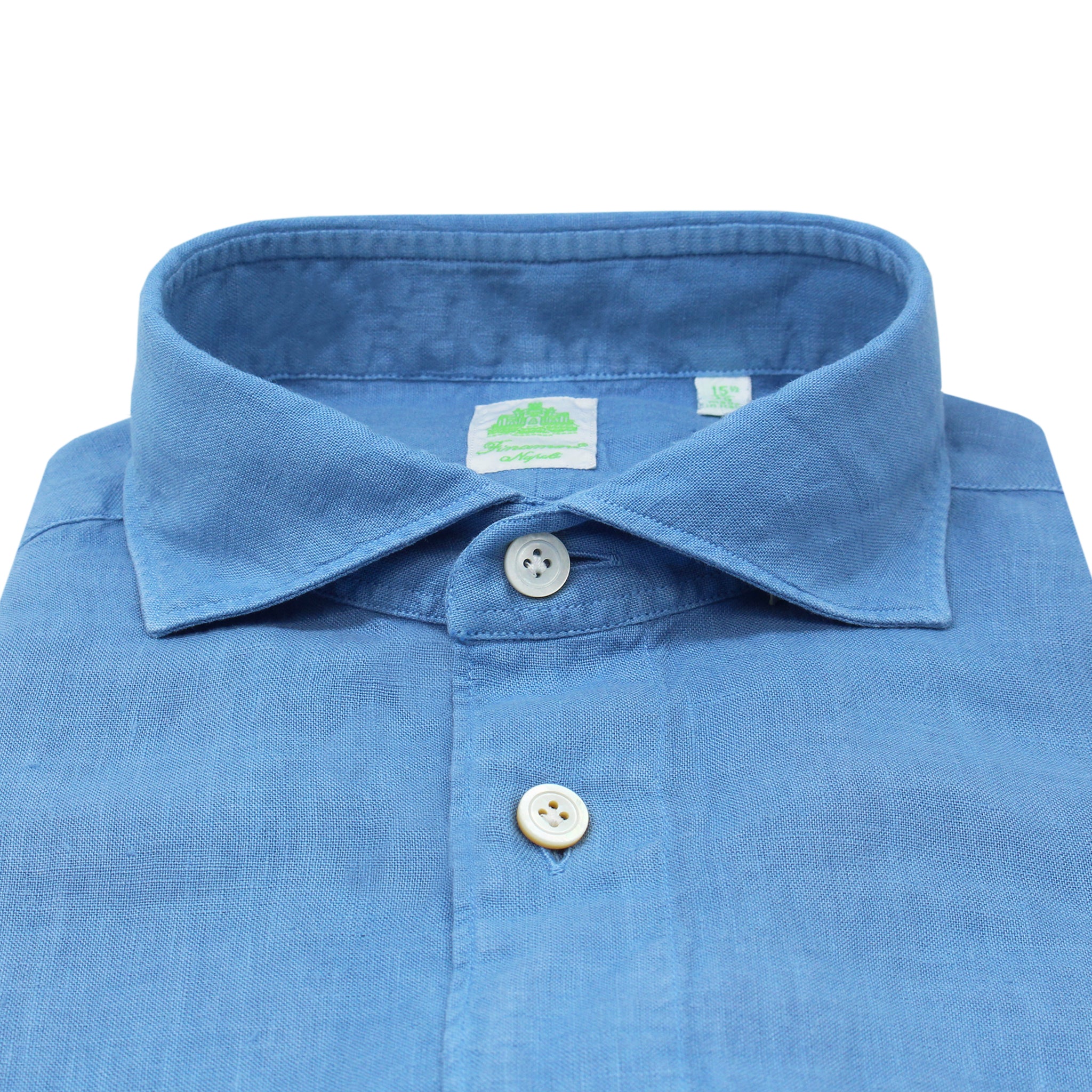 Camicia sportiva in lino Madison. Maniche corte e tasca frontale