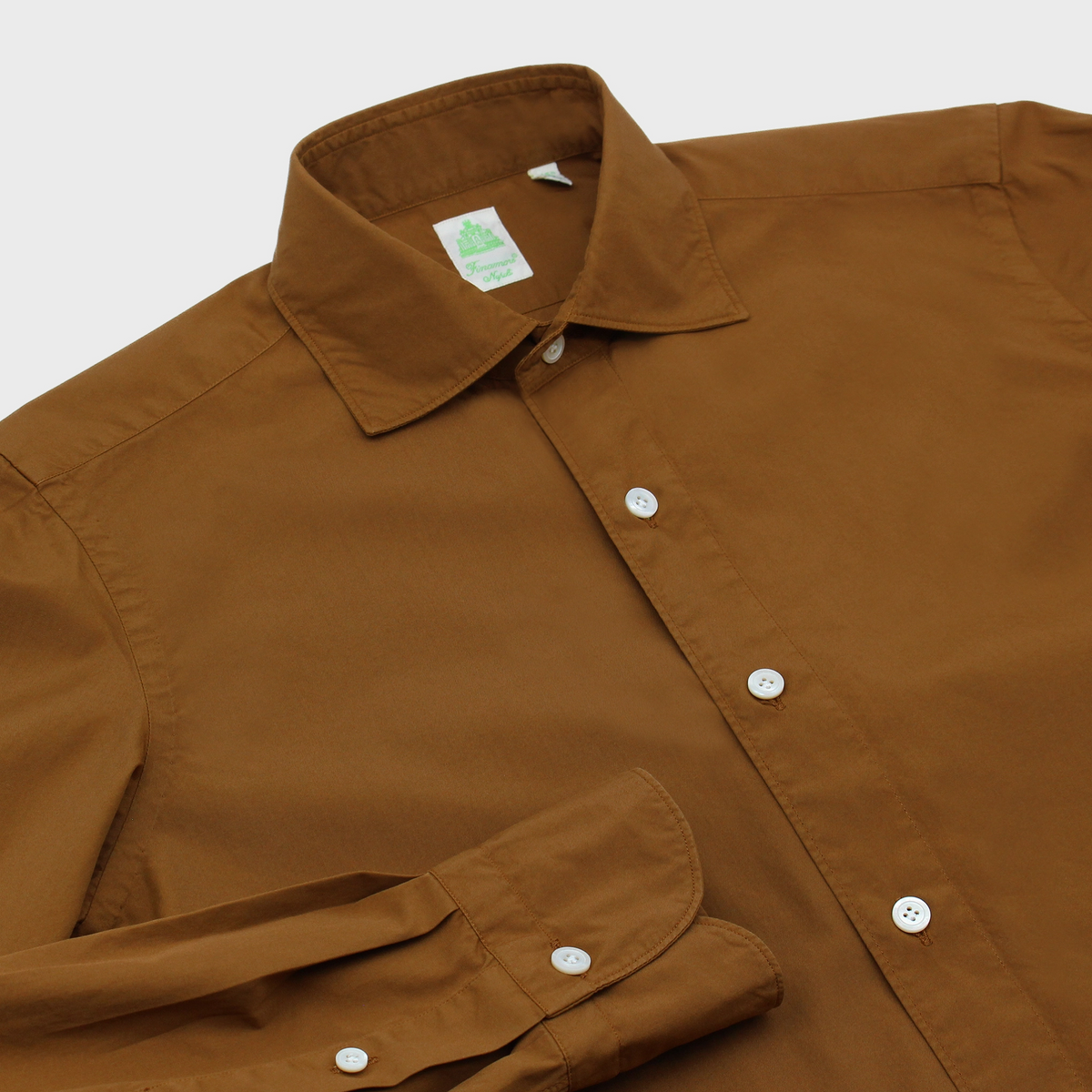 Tokyo slim fit cotton poplin peach garment dyed