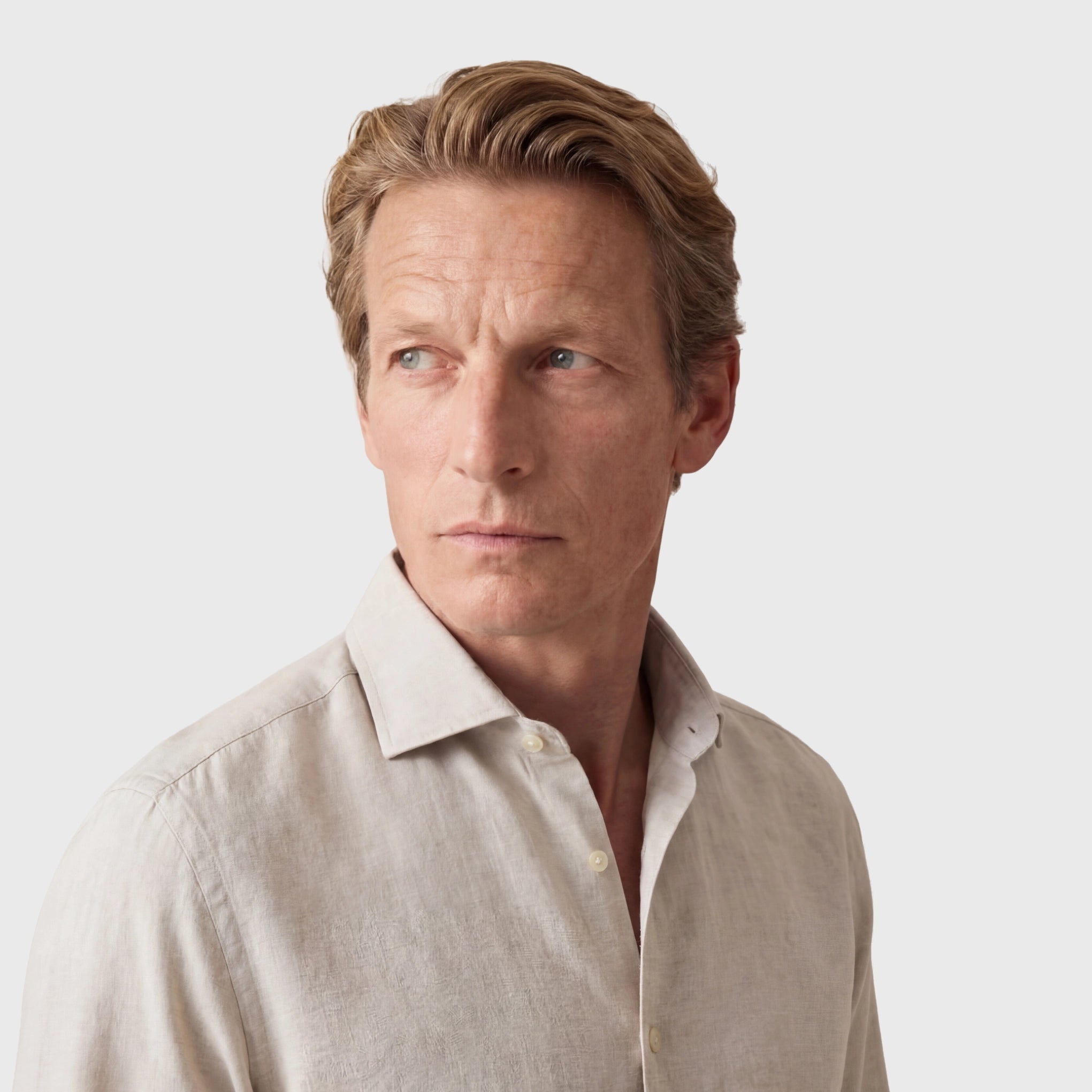 Tokyo sport shirt slim fit linen Luigi collar