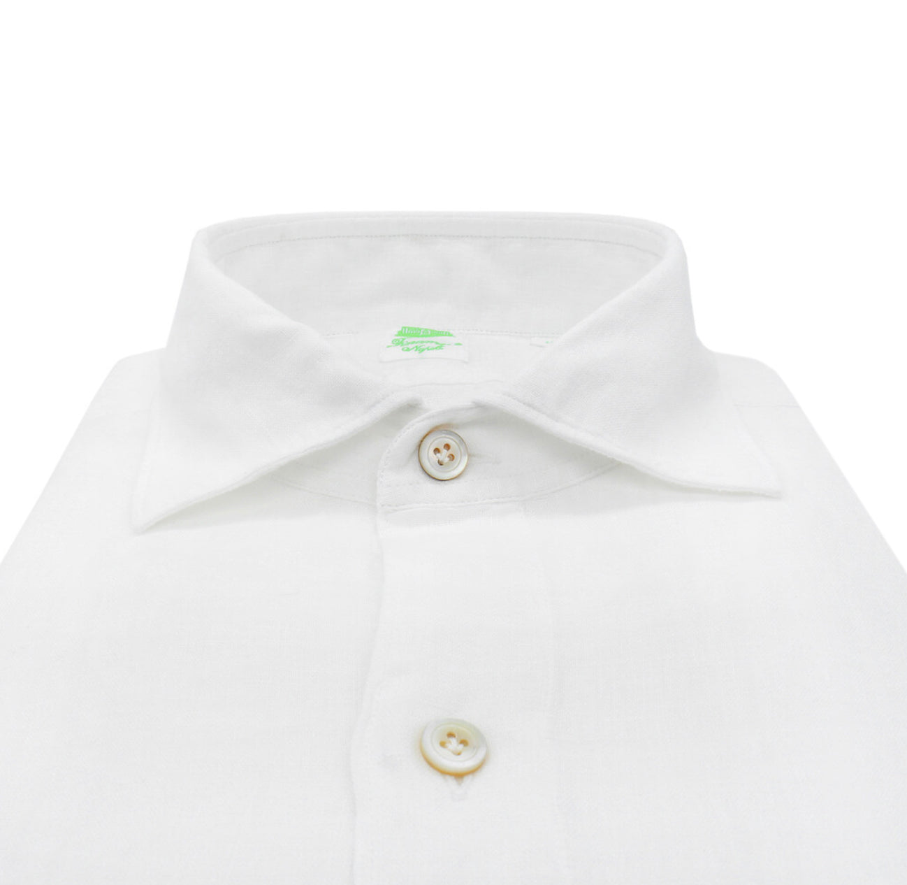 Tokyo slim sport shirt in white linen