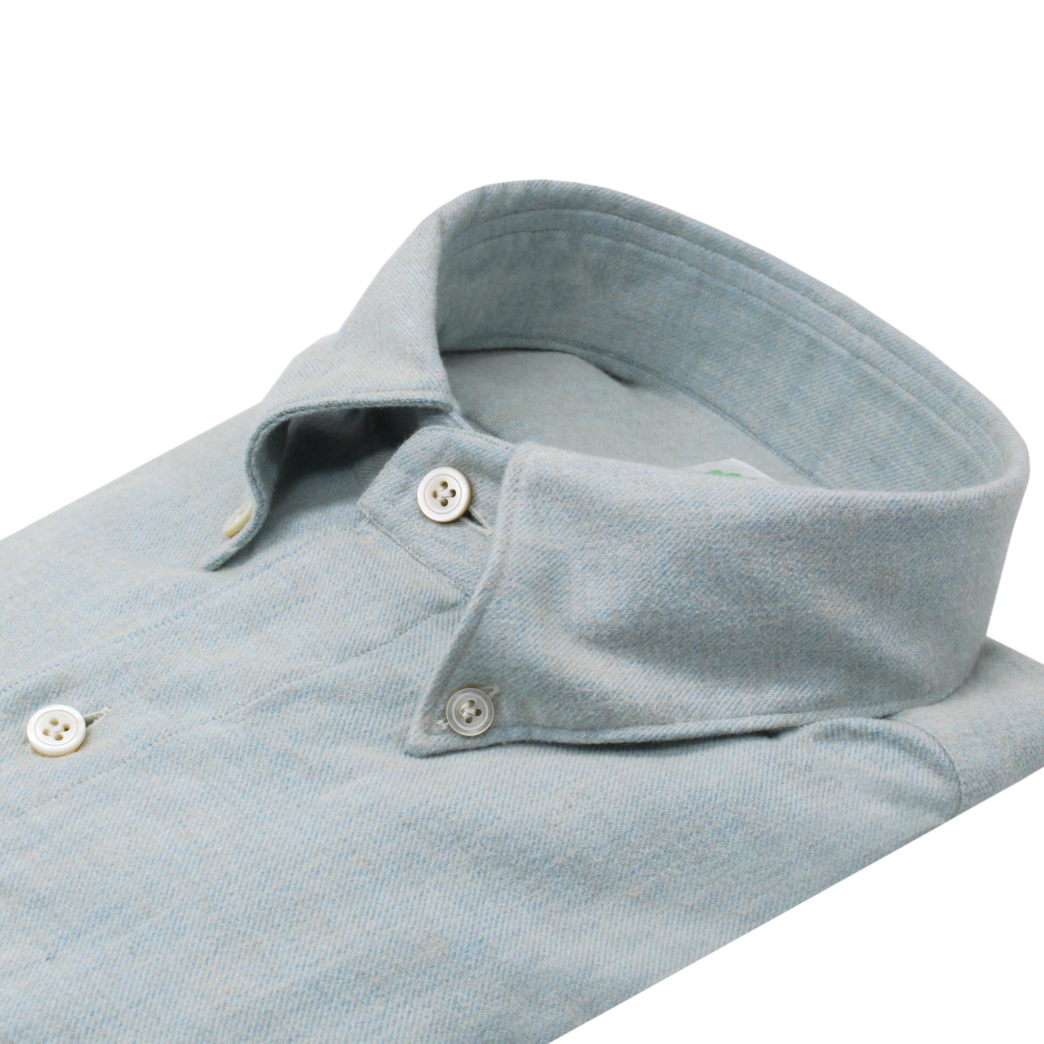Grey and light blue checked cotton Tokyo sport shirt