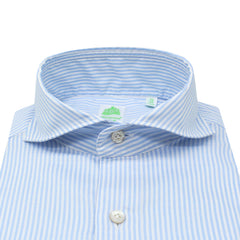 Camicia sportiva Tokyo in cotone popeline a righe azzurre