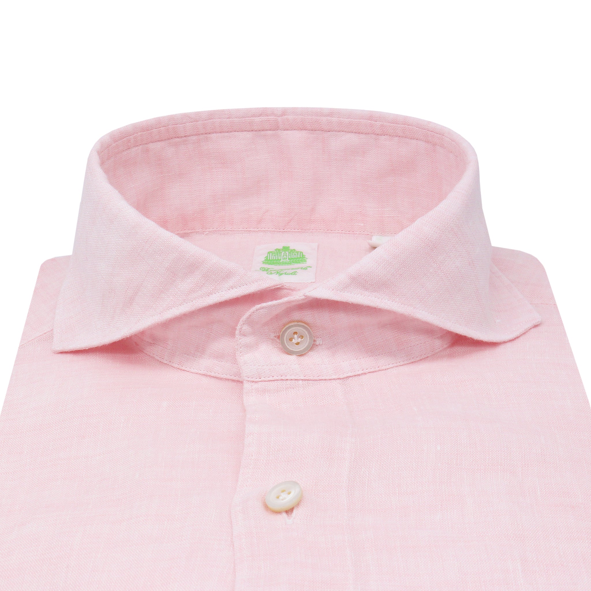 Camicia sportiva slim fit Tokyo in lino rosa chiaro