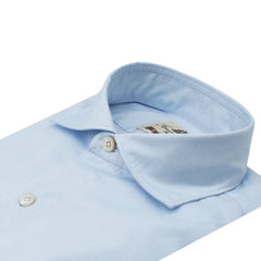 Tokyo slim sport shirt in light blue cotton chambray