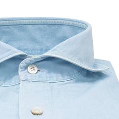 Tokyo slim shirt in cotton denim Super Bleach treatment