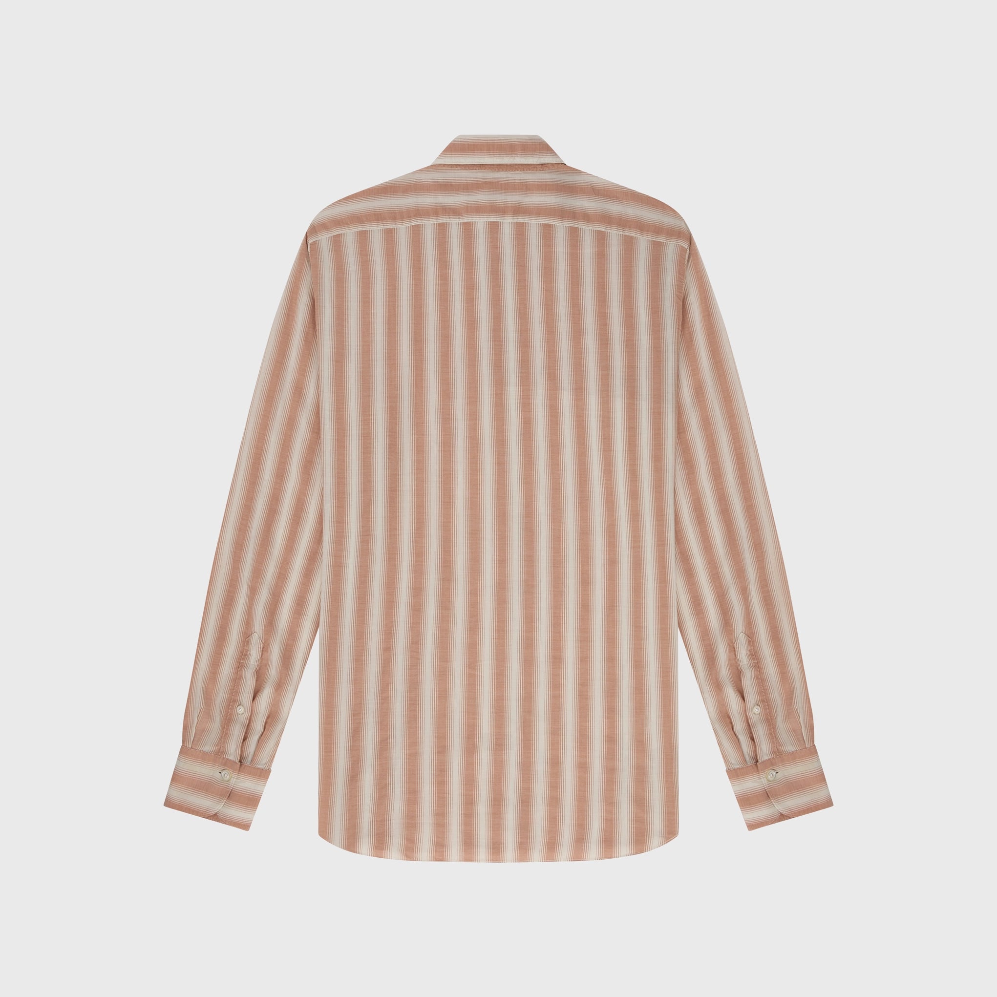 Tokyo sport shirt slim fit cotton linen exclusive stripe garment dyed Luigi collar