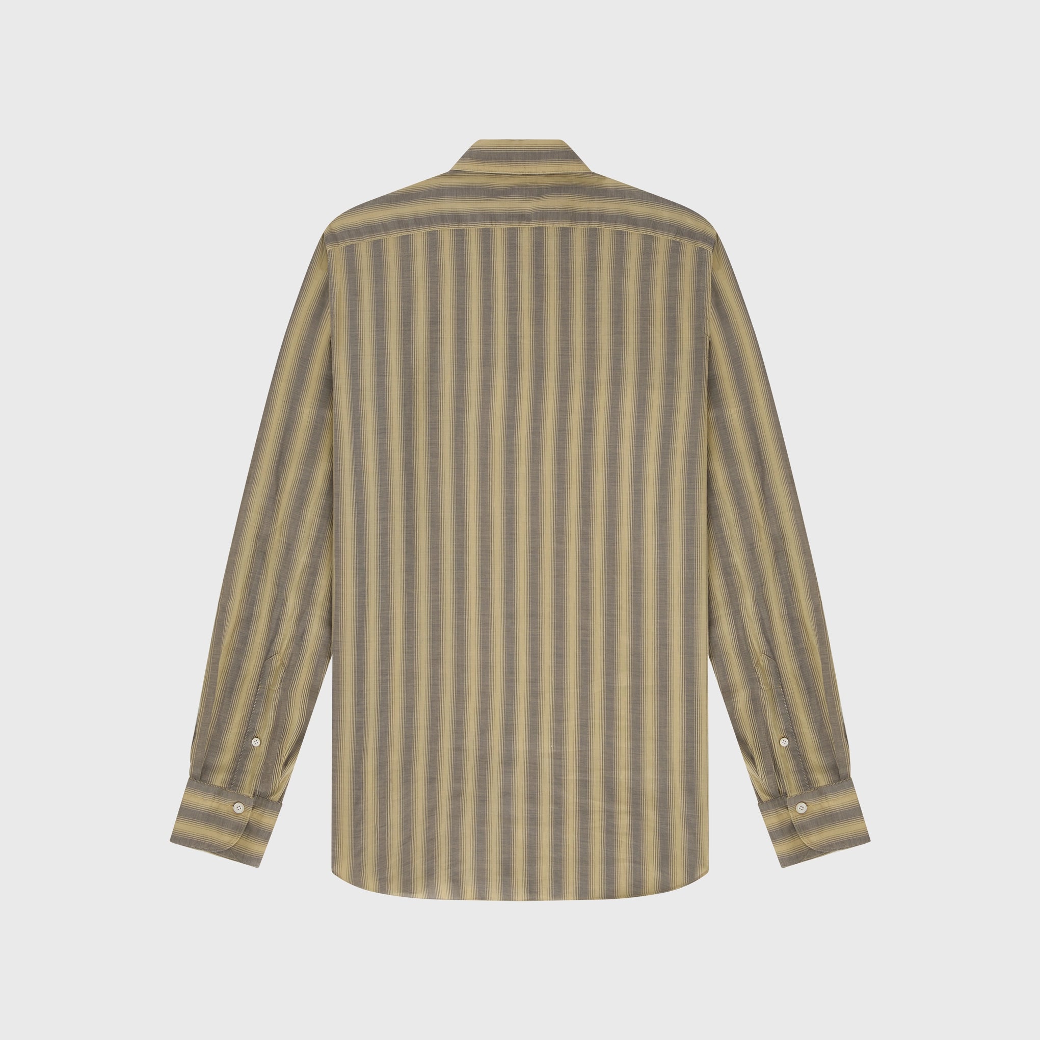 Tokyo sport shirt slim fit cotton linen exclusive stripe garment dyed Luigi collar