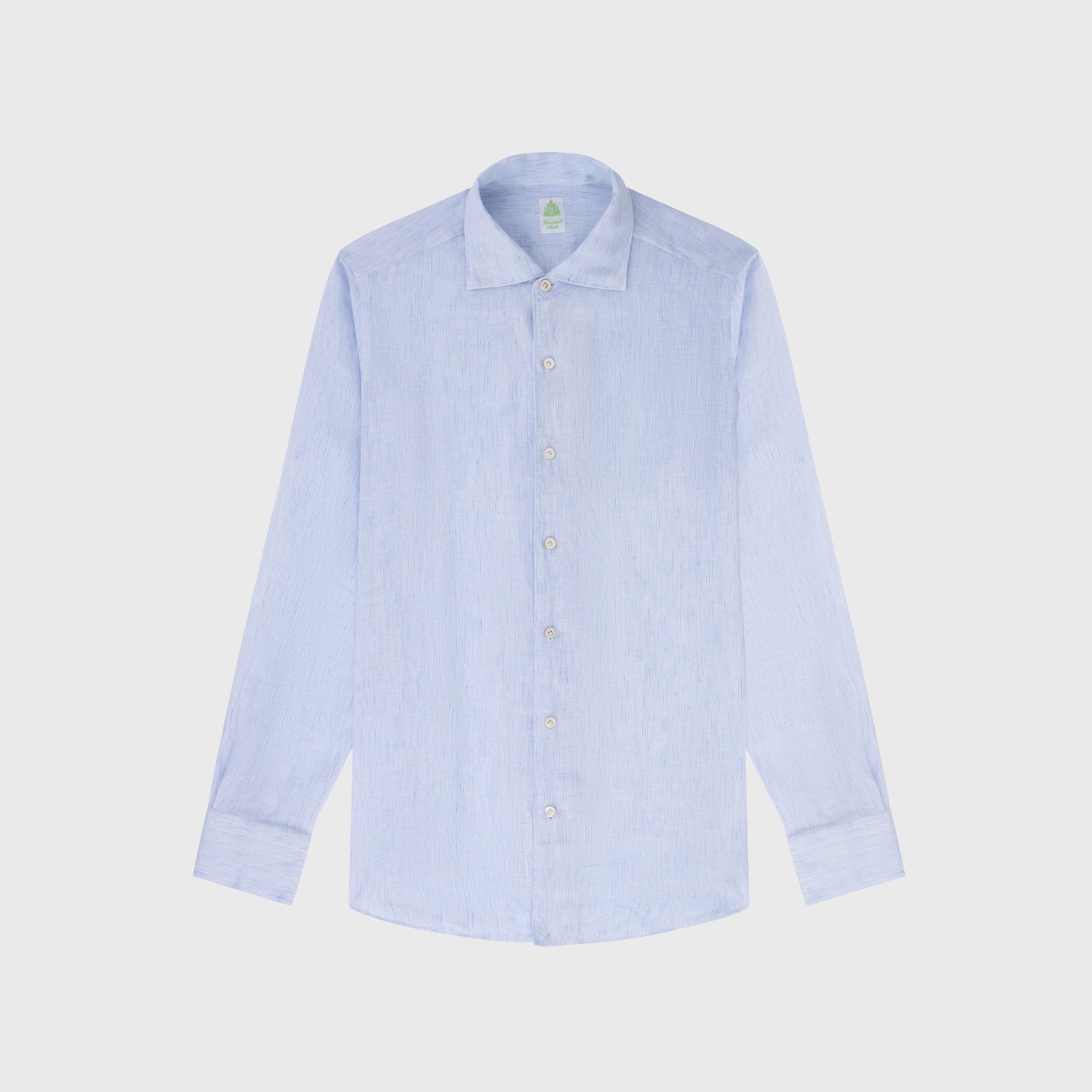 Tokyo sport shirt slim fit linen stripe Capri collar