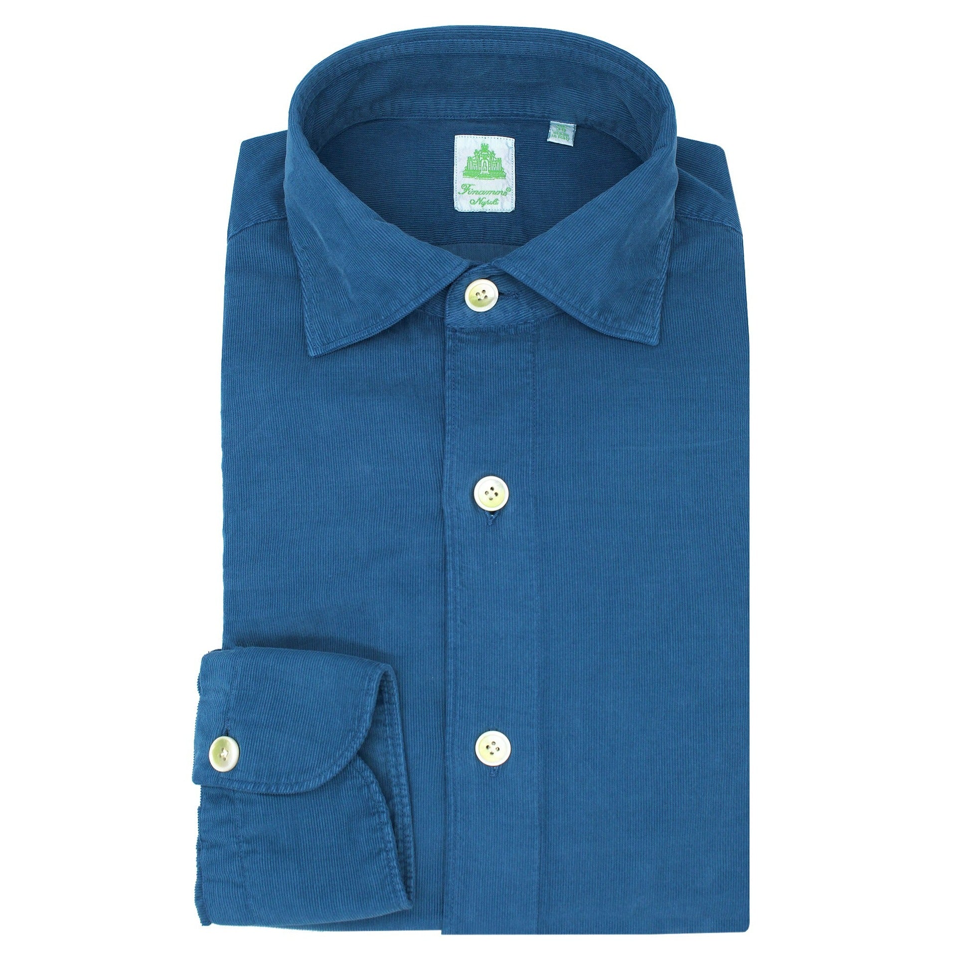 Tokyo sport shirt slim fit cotton garment dyed blue