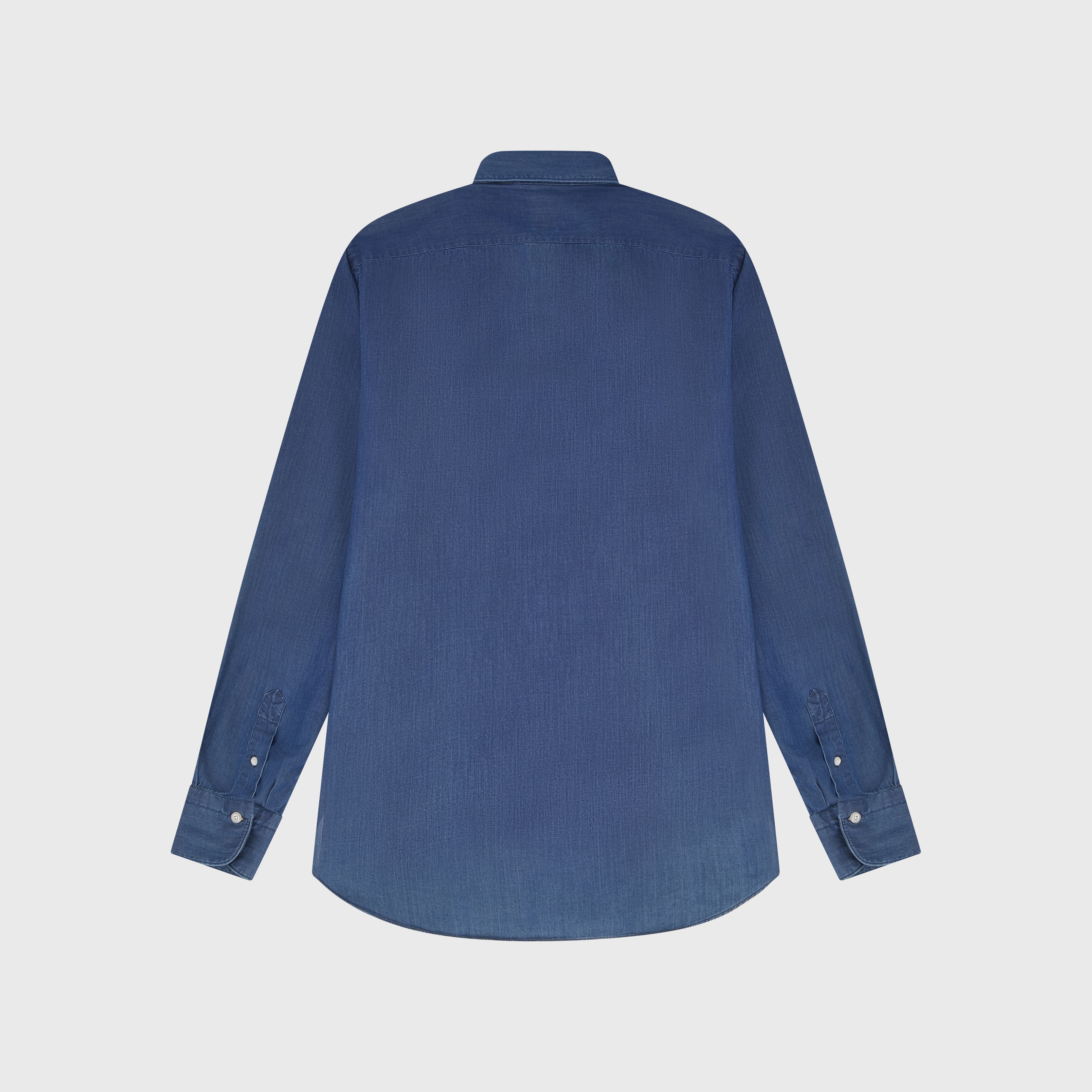 Tokyo sport shirt slim fit cotton Giza 45 indigo black treatment Luigi collar