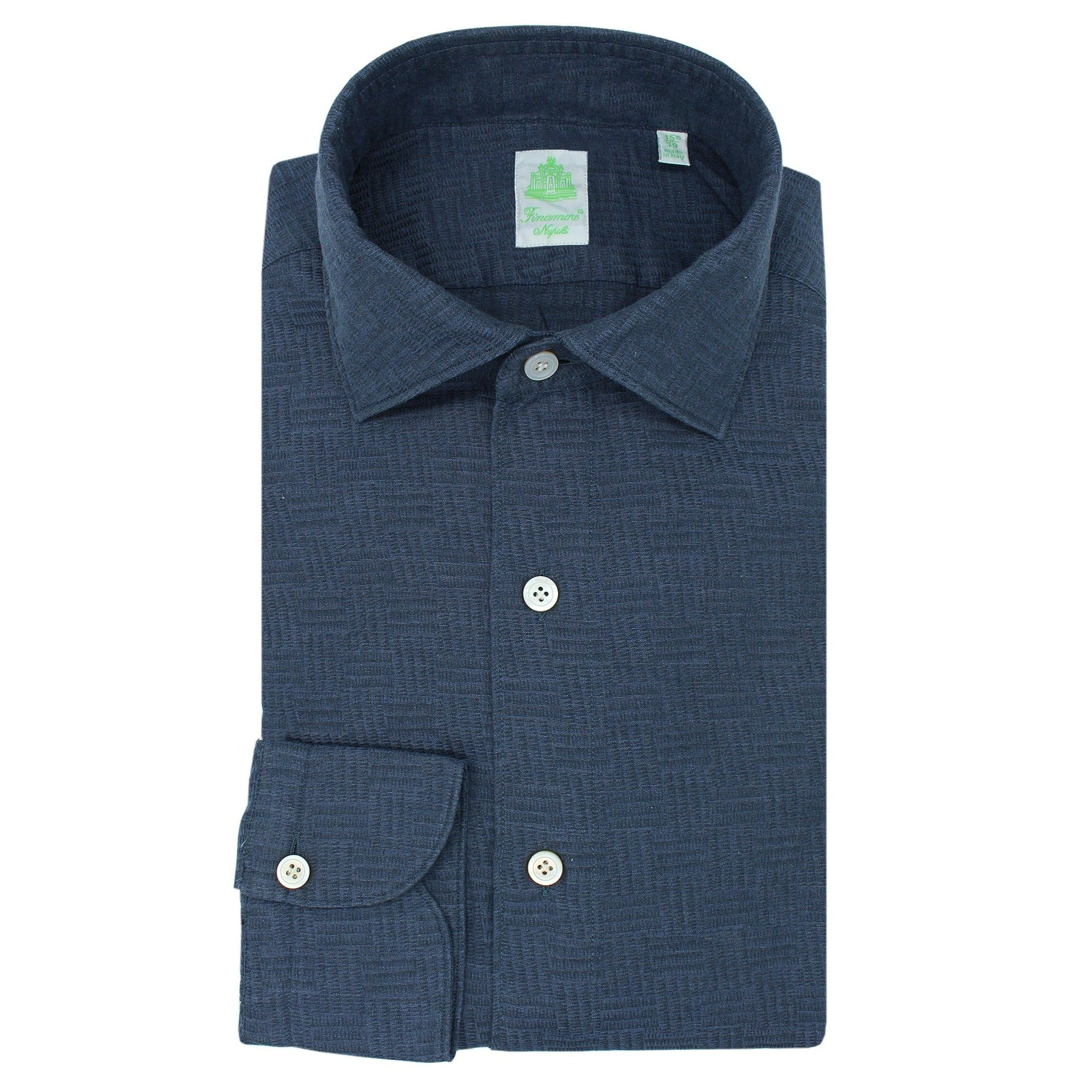 Tokyo sport shirt in cotton blue patterned bottom