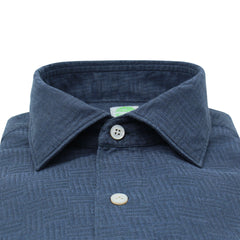 Tokyo sport shirt in cotton blue patterned bottom