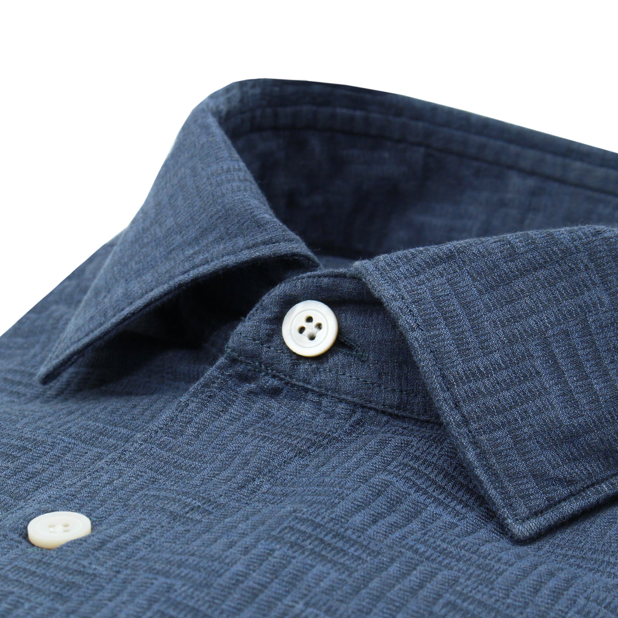 Camicia sportiva Tokyo in cotone fondo fantasia blu