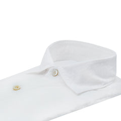 White sport slim fit Tokyo cotton shirt with pocket