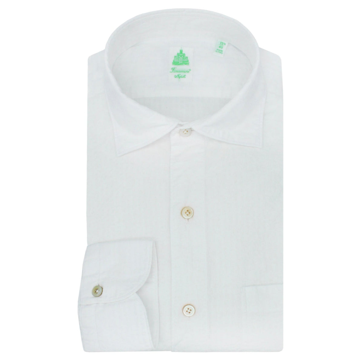 White sport slim fit Tokyo cotton shirt with pocket