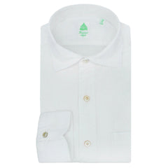 White sport slim fit Tokyo cotton shirt with pocket