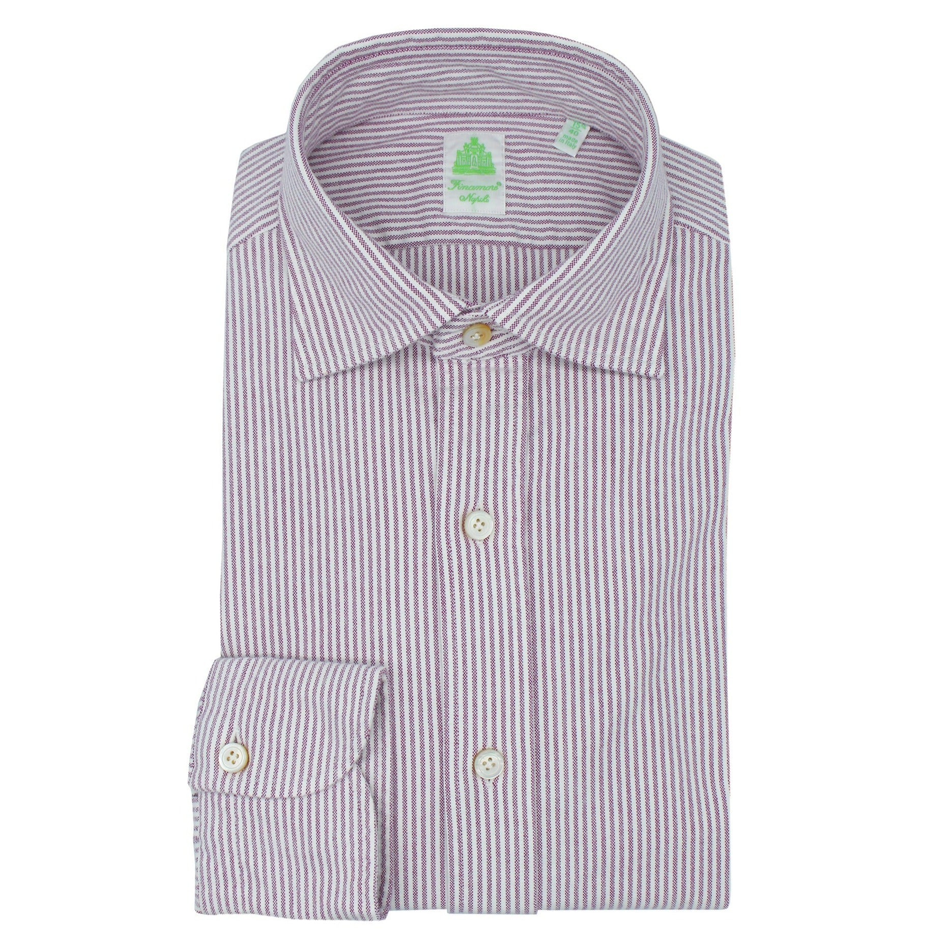 Toledo sport shirt in striped cotton purple