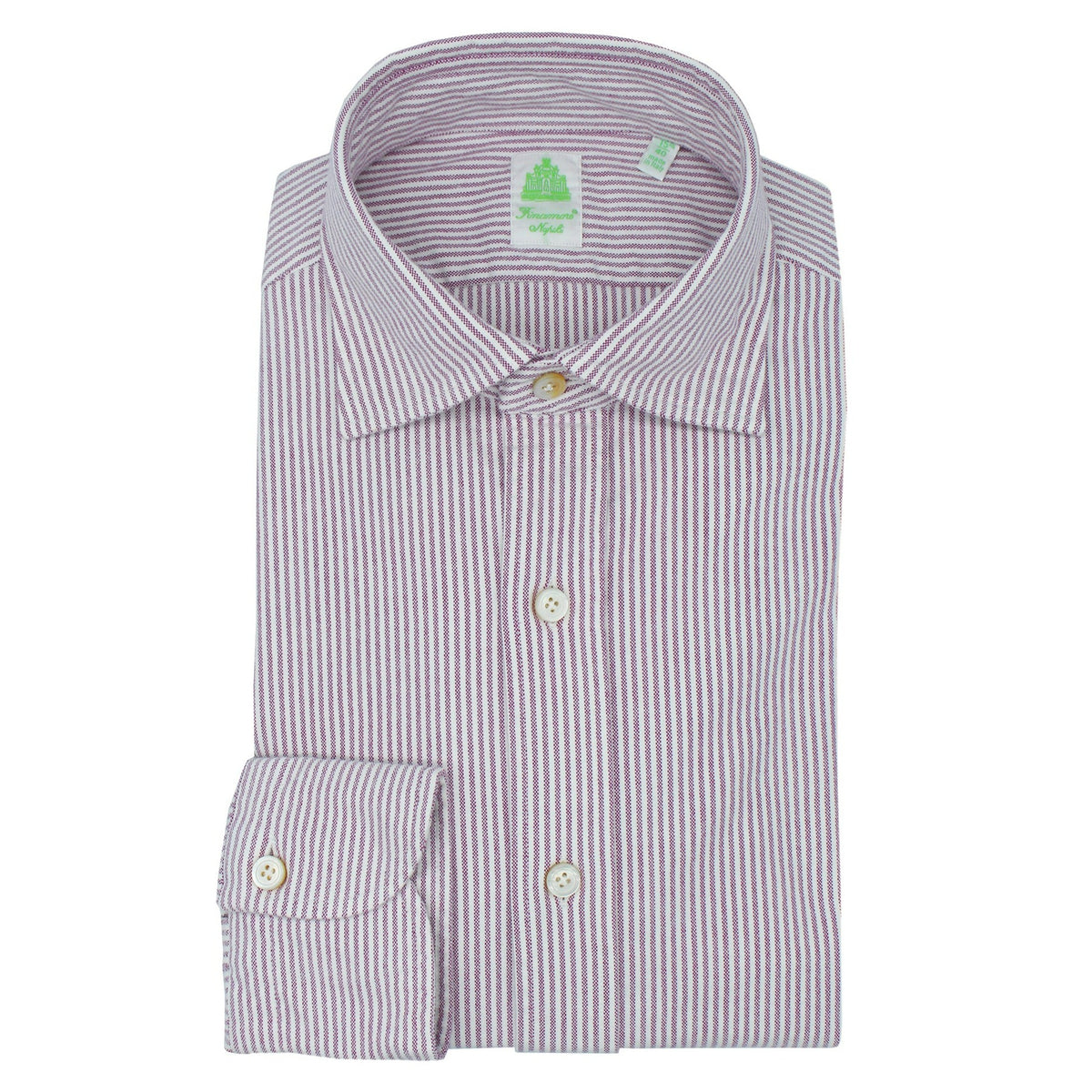 Toledo sport shirt in striped cotton purple