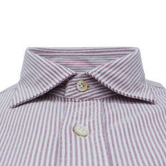 Toledo sport shirt in striped cotton purple