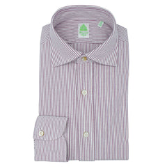Toledo sport shirt in striped cotton purple