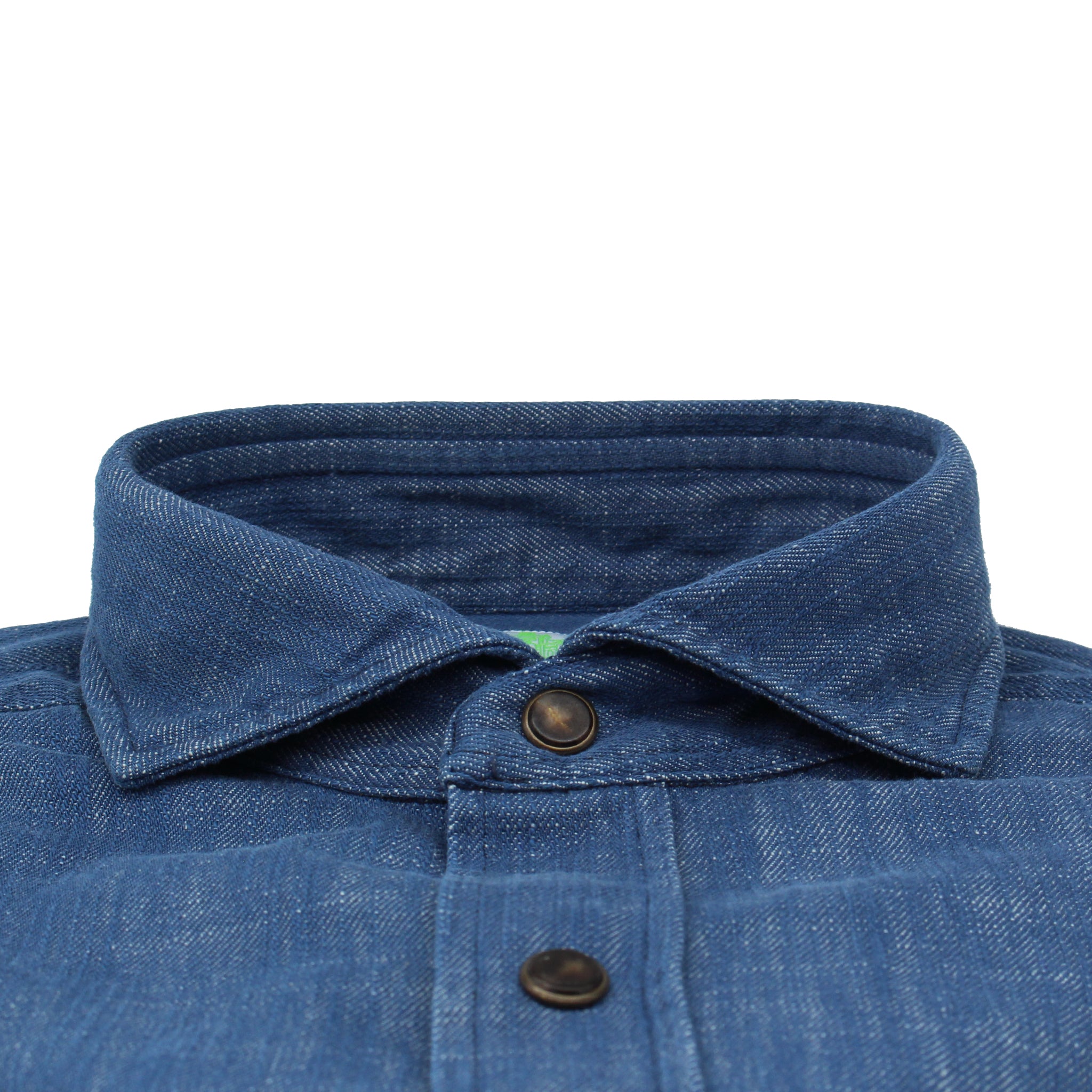 Camicia sportiva Toledo slim fit in denim con tasca e bottoni a pressione