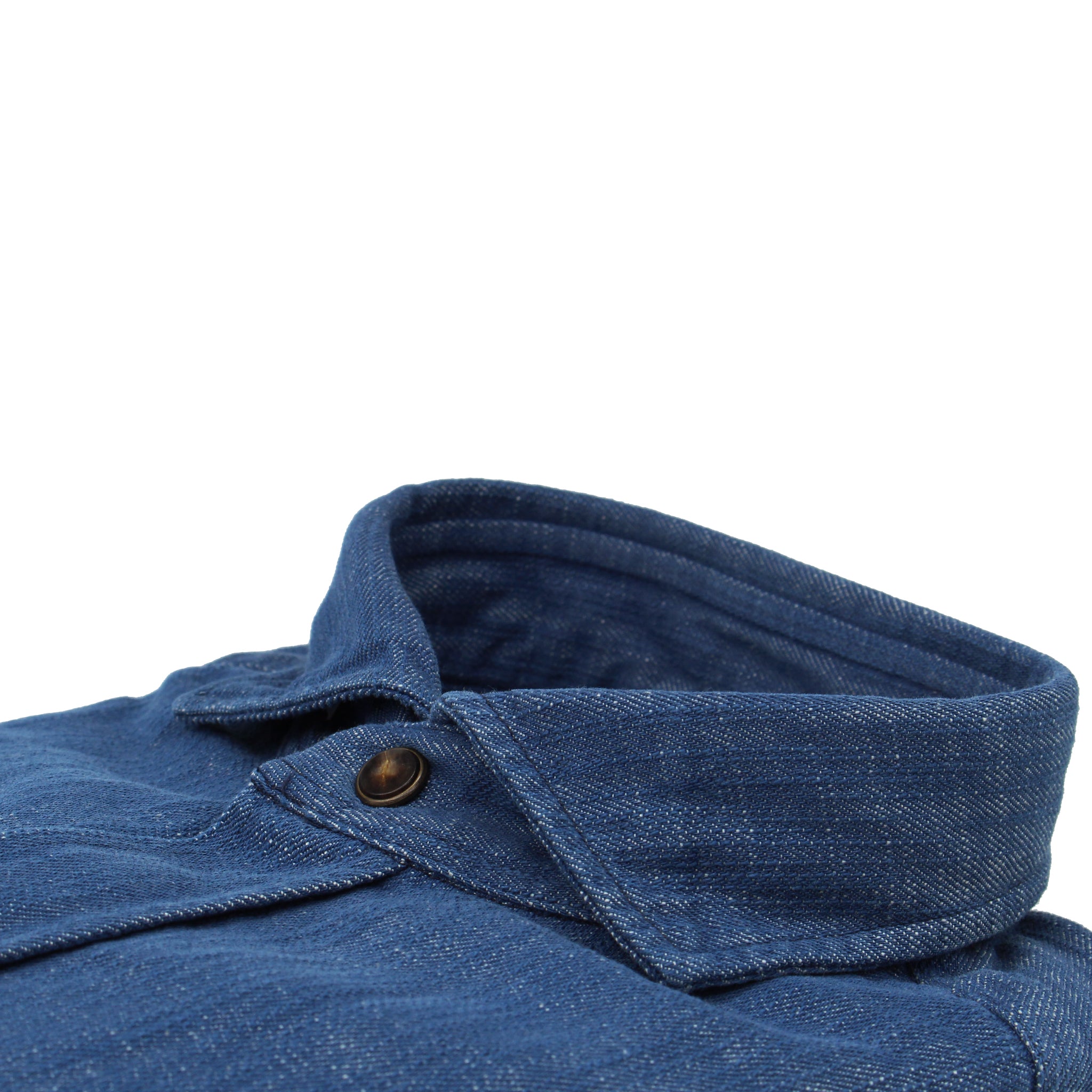 Camicia sportiva Toledo slim fit in denim con tasca e bottoni a pressione