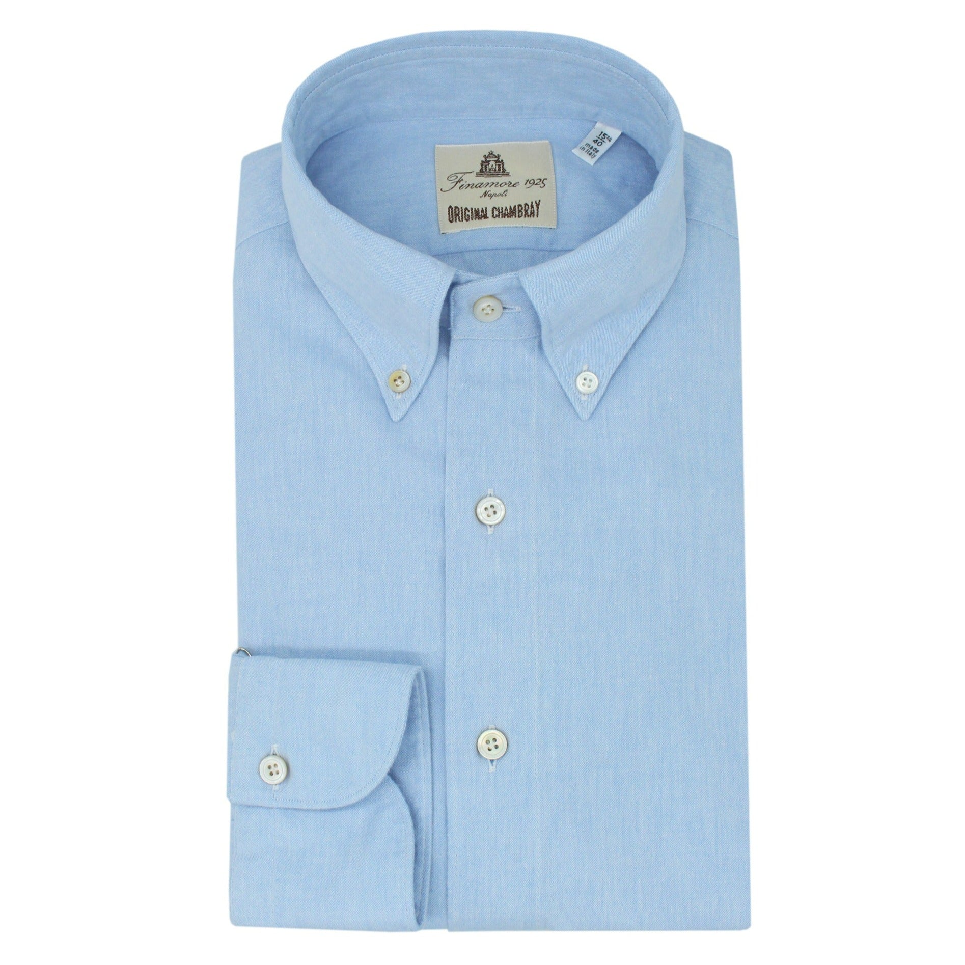 TOKYO sport shirt slim fit cotton original chambray light blue