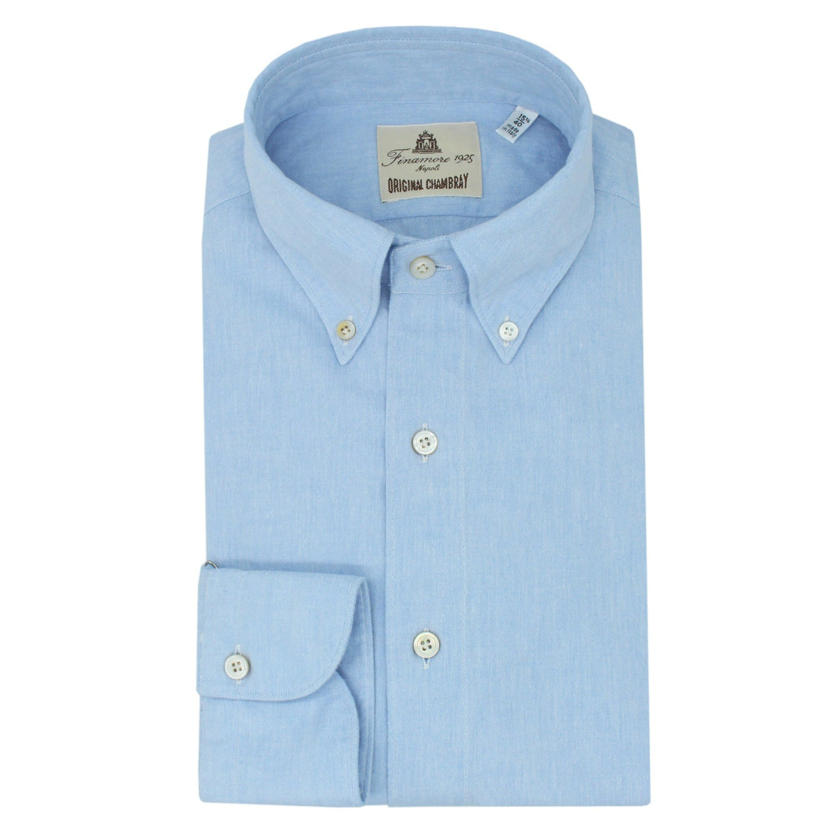 TOKYO sport shirt slim fit cotton original chambray light blue