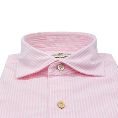Sports shirt Tokyo in beige or pink striped chambray