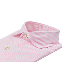 Sports shirt Tokyo in beige or pink striped chambray