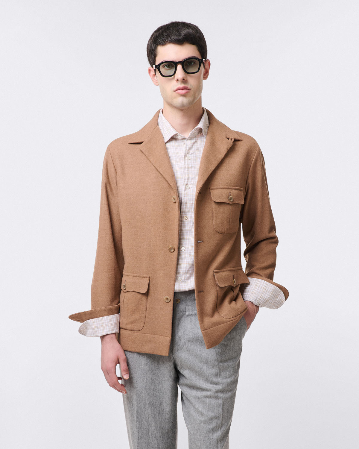 Tokyo slim fit casual shirt in yarn-dyed cotton check