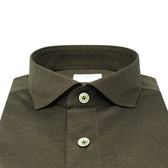 Toronto shirt in dark green cotton jersey