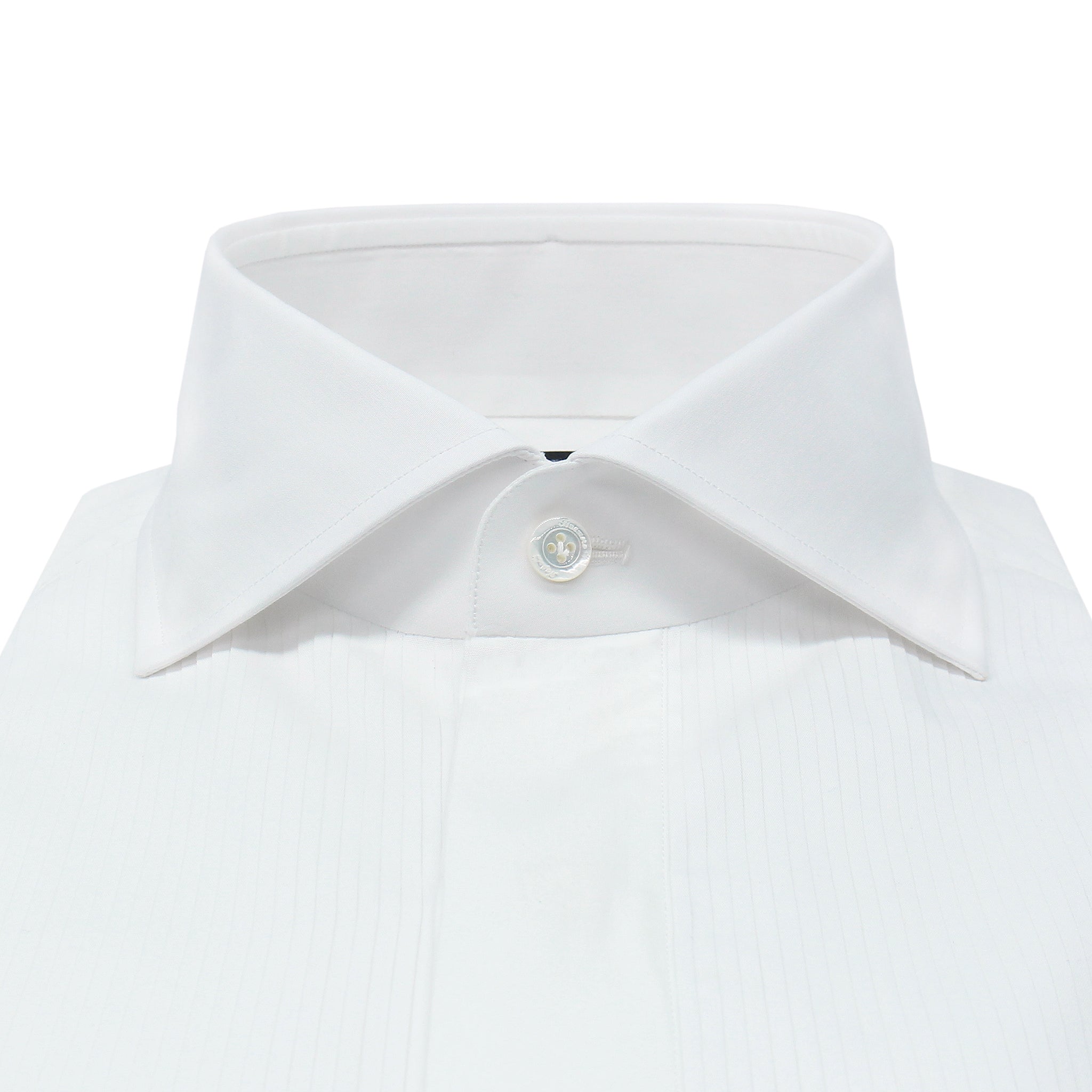 Camicia Classica Tuxedo Napoli con polso gemello e pettorina rigata