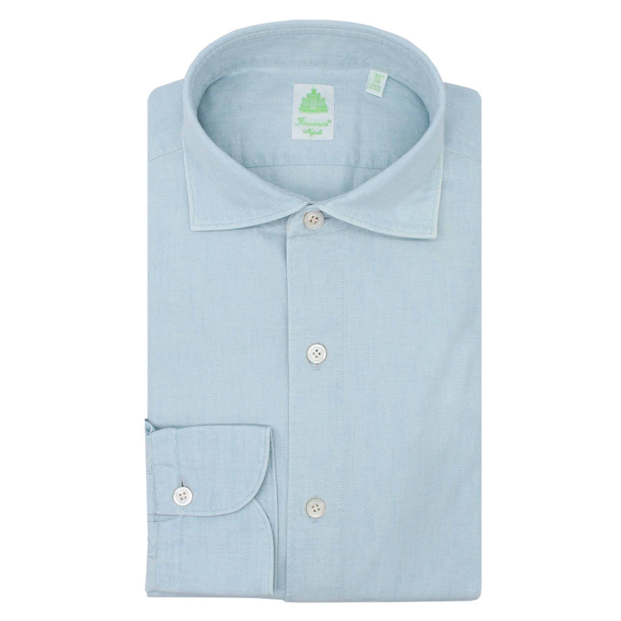 Tokyo slim fit sports shirt in dark grey cotton poplin