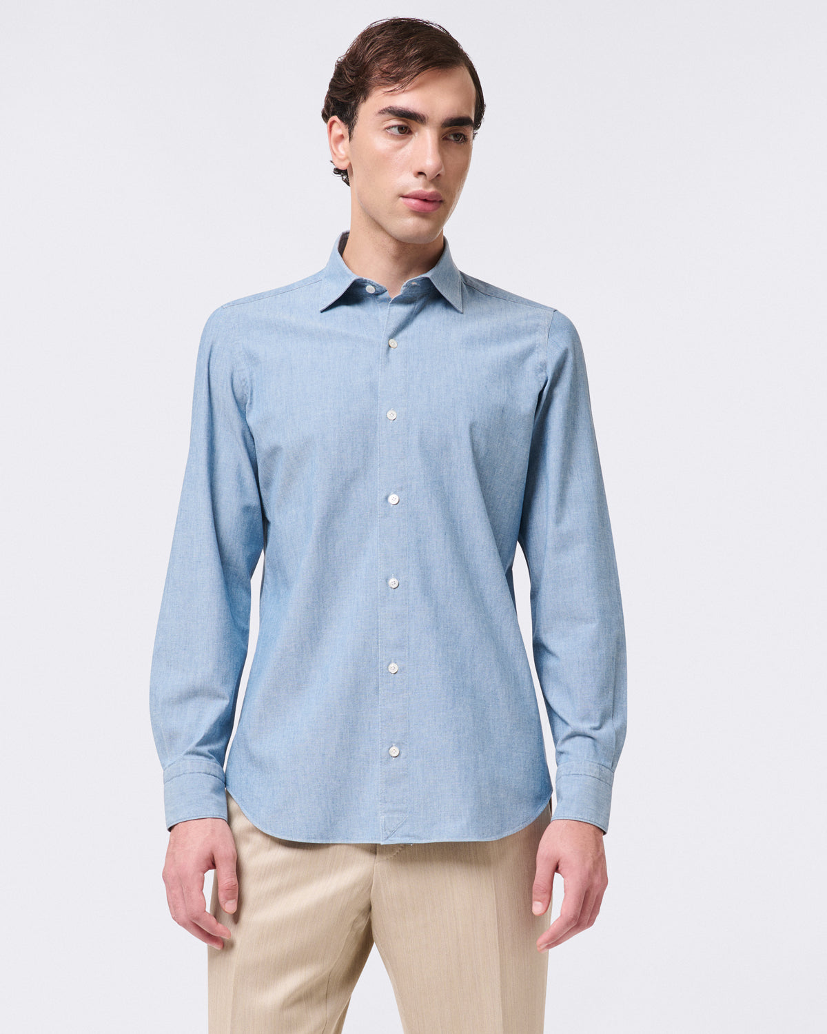Tokyo slim sport shirt in original chambray denim fabric