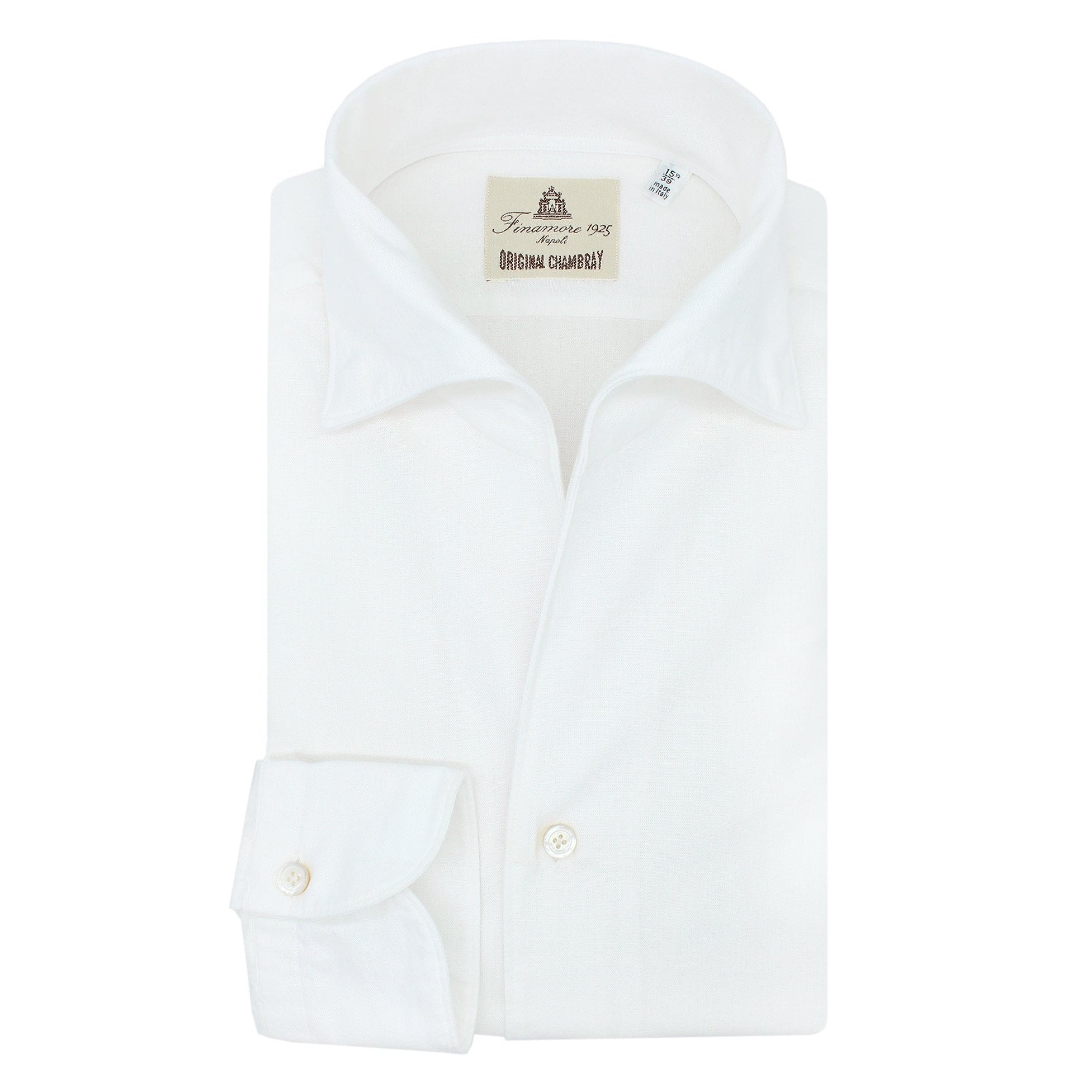 Camicia sportiva Tokyo  in cotone bianco con collo ustica