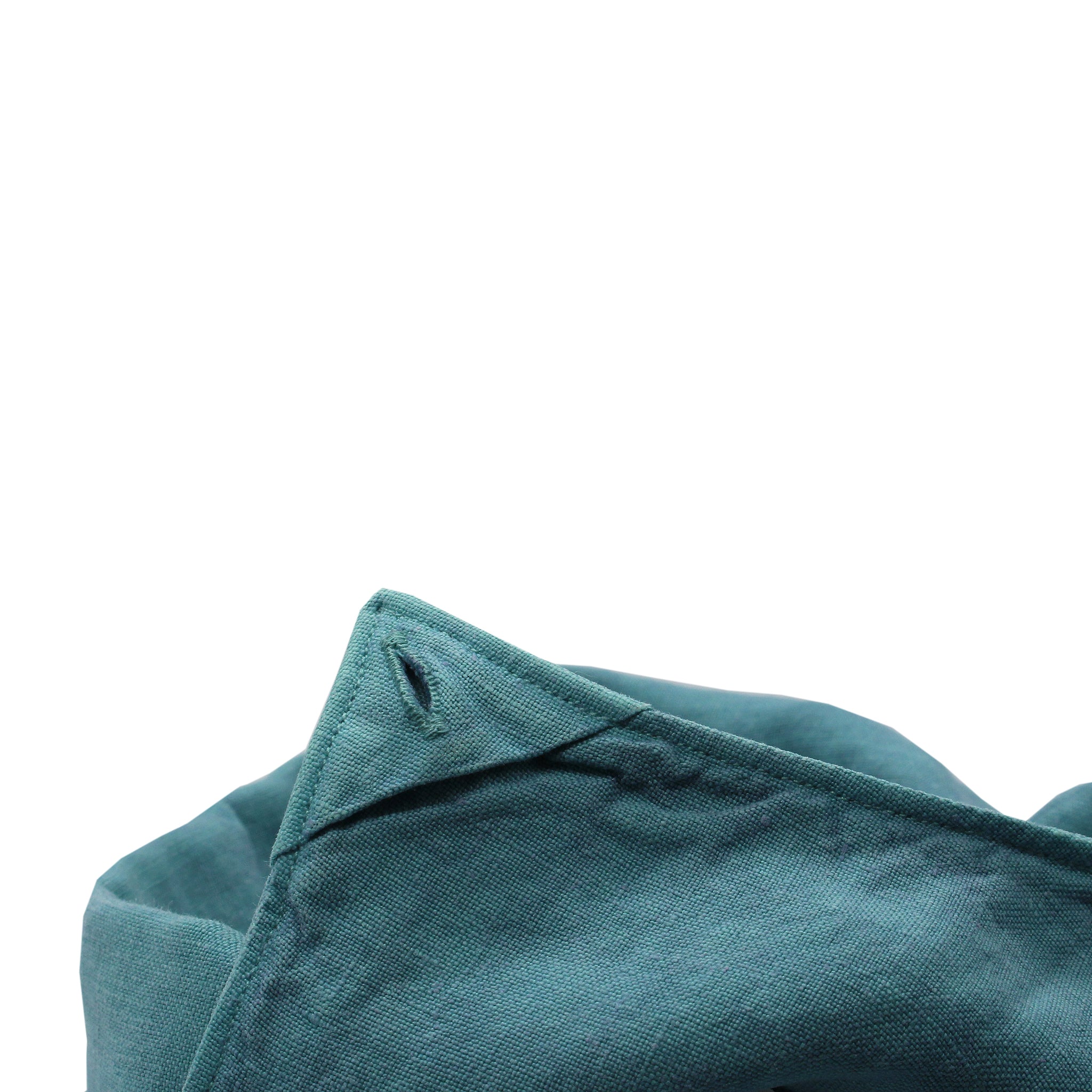 Tokyo slim fit shirt in turquoise linen one pieces collar