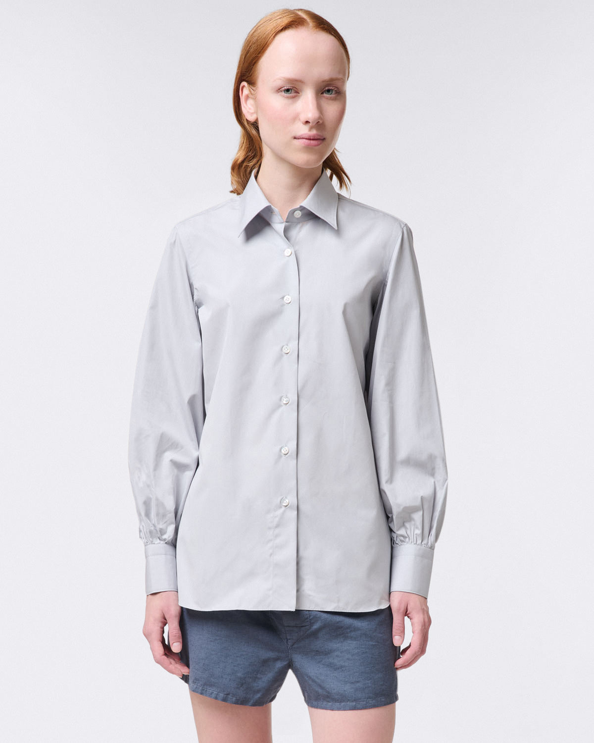 Vanessa women's cotton shirt with puffed cuffs finamore